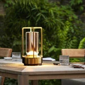 Ambient Lantern Cordless Crystal Table Lamp